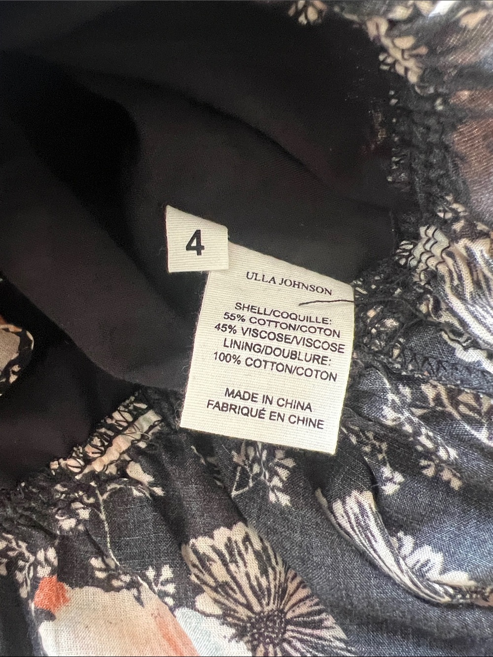 Ulla Johnson Nadia Blouse in Noir Floral - Picture 6 of 6